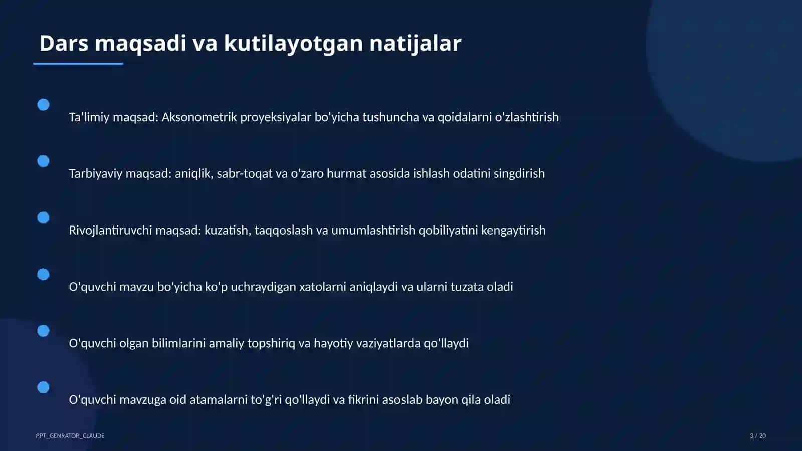Aksonometrik proyeksiyalar (8-sinf) 3
