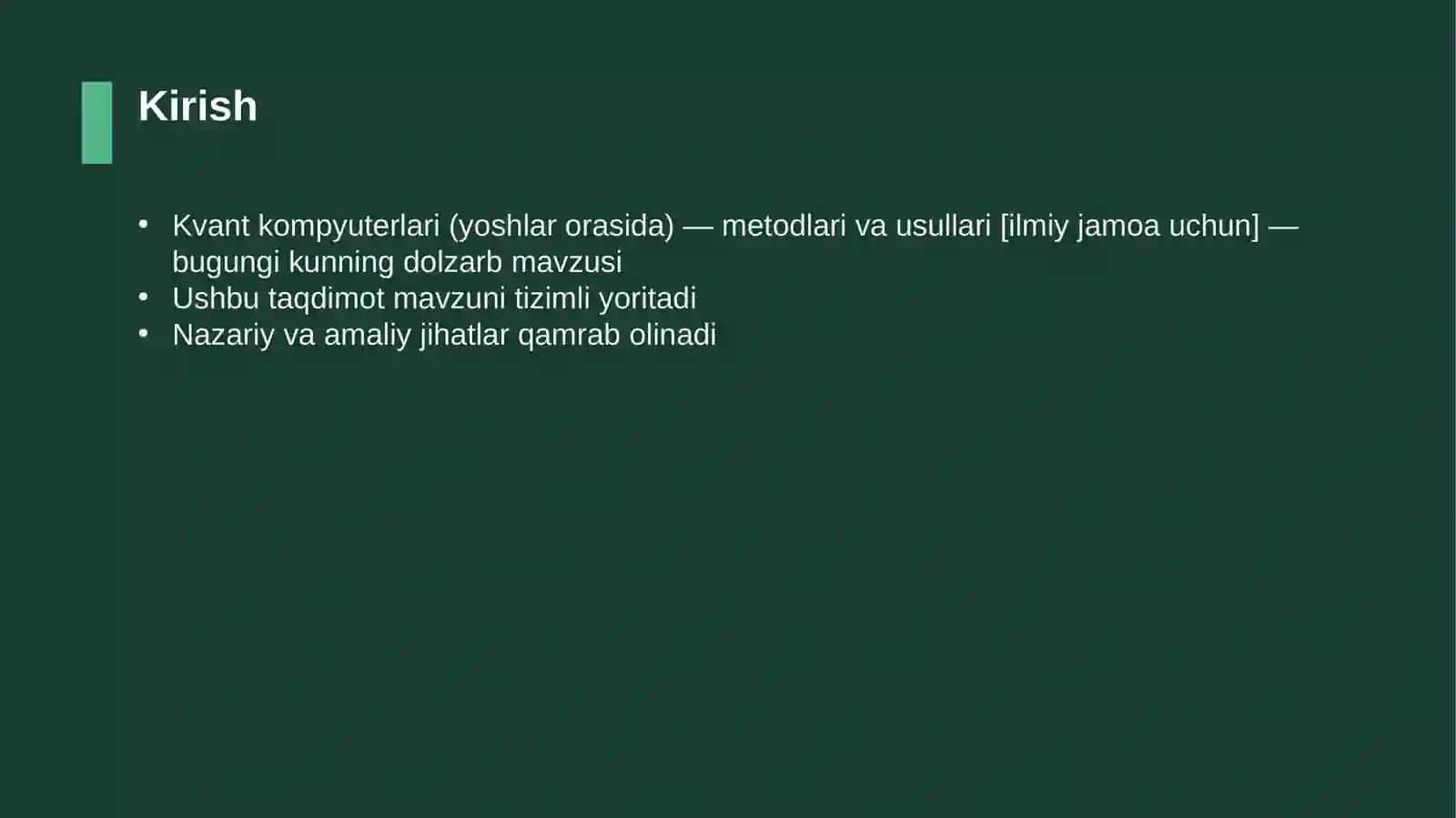Kvant kompyuterlari (yoshlar orasida) — metodlari va usullari [ilmiy jamoa uchun] 3