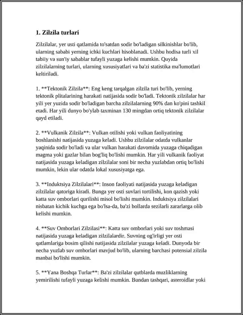 ZILZILA TAVSIFLARI VA ULARNING TARQALISHI 3