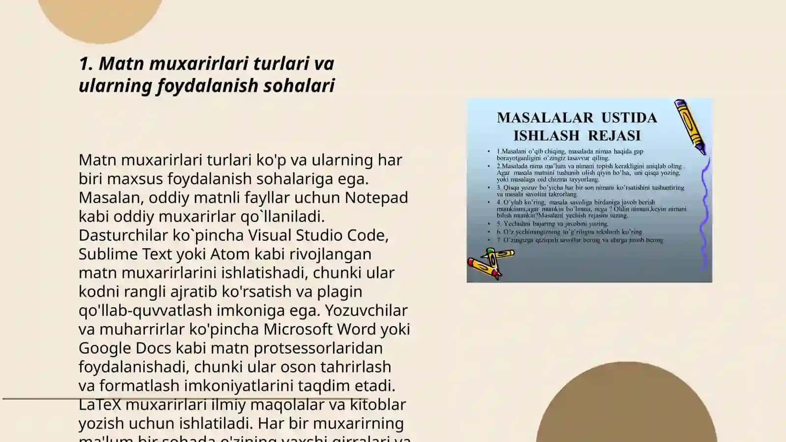 Matin muxarirlarining zamonavoy versiyalarida hujatlarni tayyorlash va qayta ishlash 3
