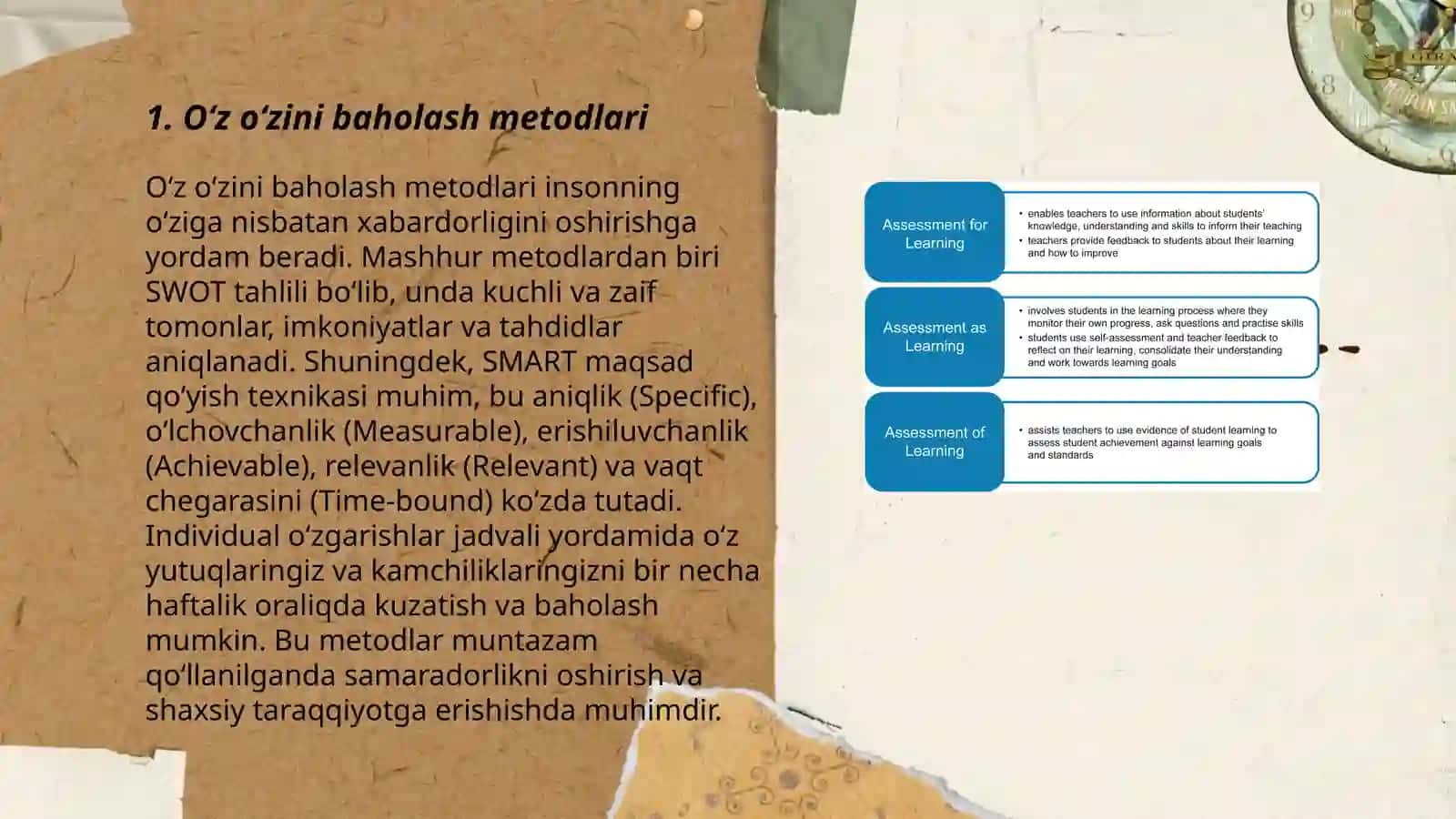 Oʻz oʻzini nazorat qilish va baholash 3