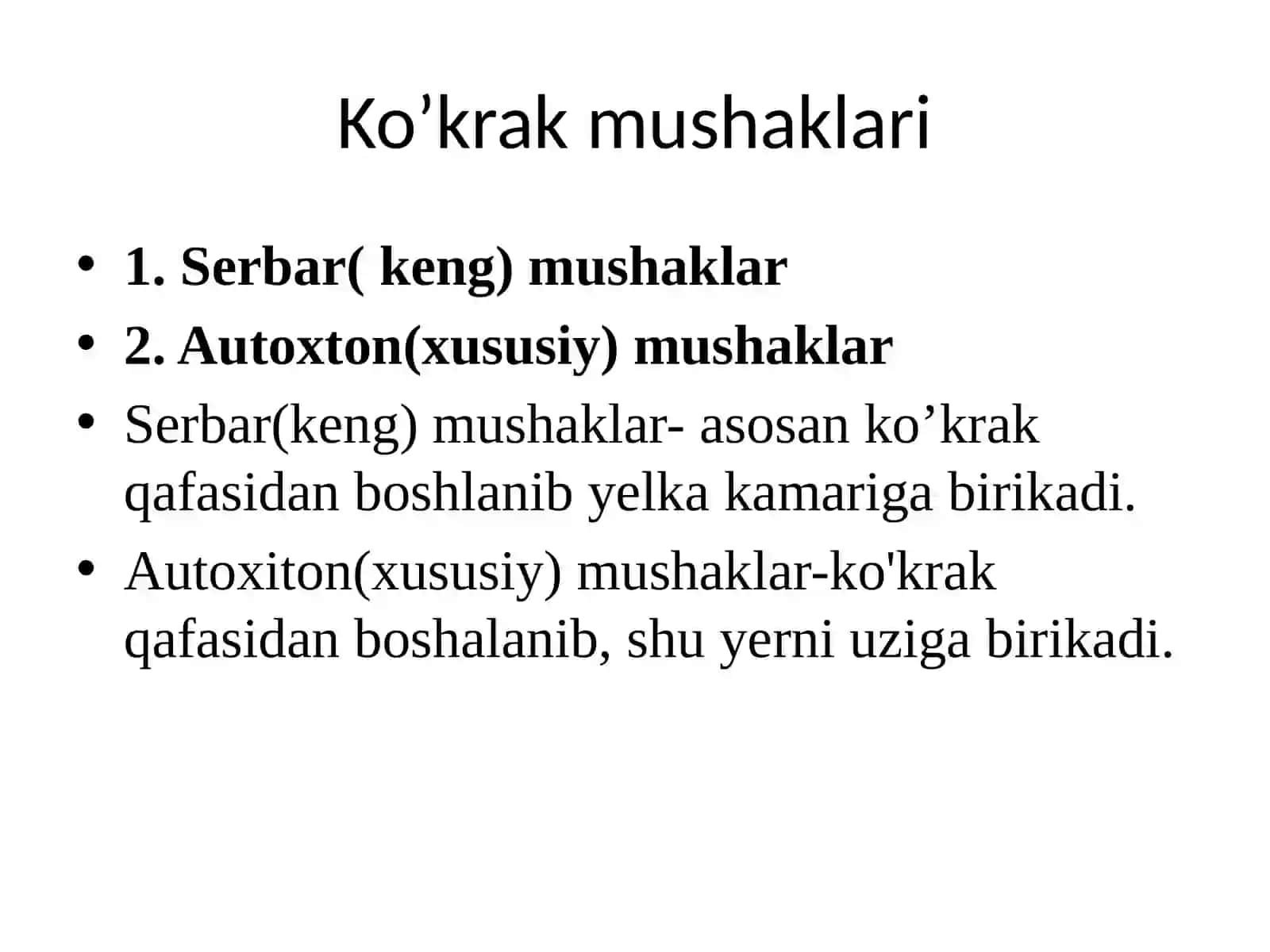 Ko’krak va qorin mushaklar 3