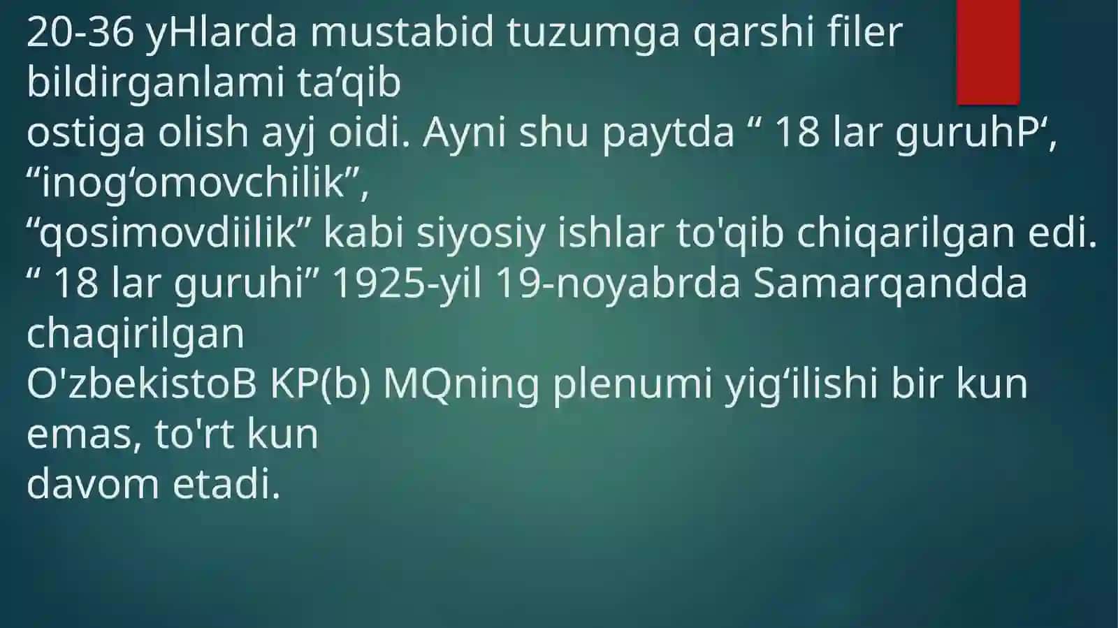 O'zbekiston tarixi fanidan ta'lim 3