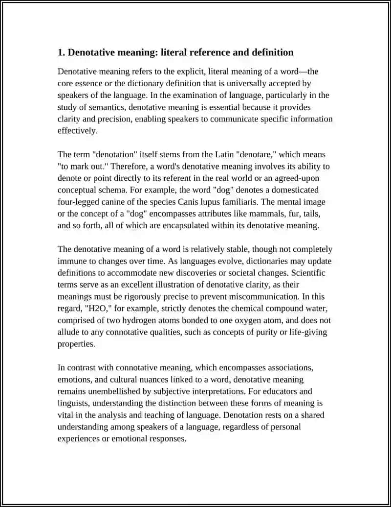 EXPLORING CONNATIVE AND DENOTATIVE MEANING 3