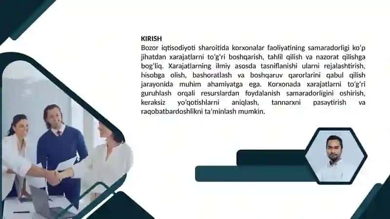 Xarajatlarni boshqarish va tahlil qilishning amaliy ahamiyati 3