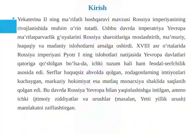 Yekaterina IIning Ma’rifatli boshqaruvi 3
