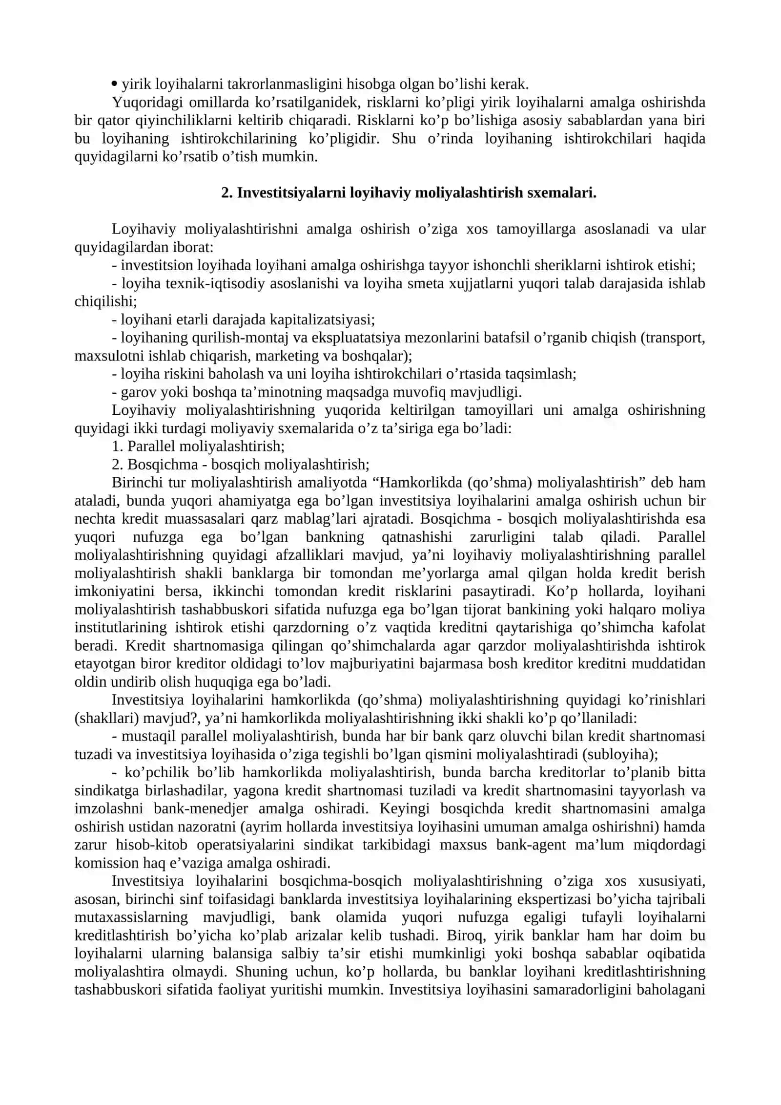 Investitsiyalarni loyihaviy moliyalashtirish 3