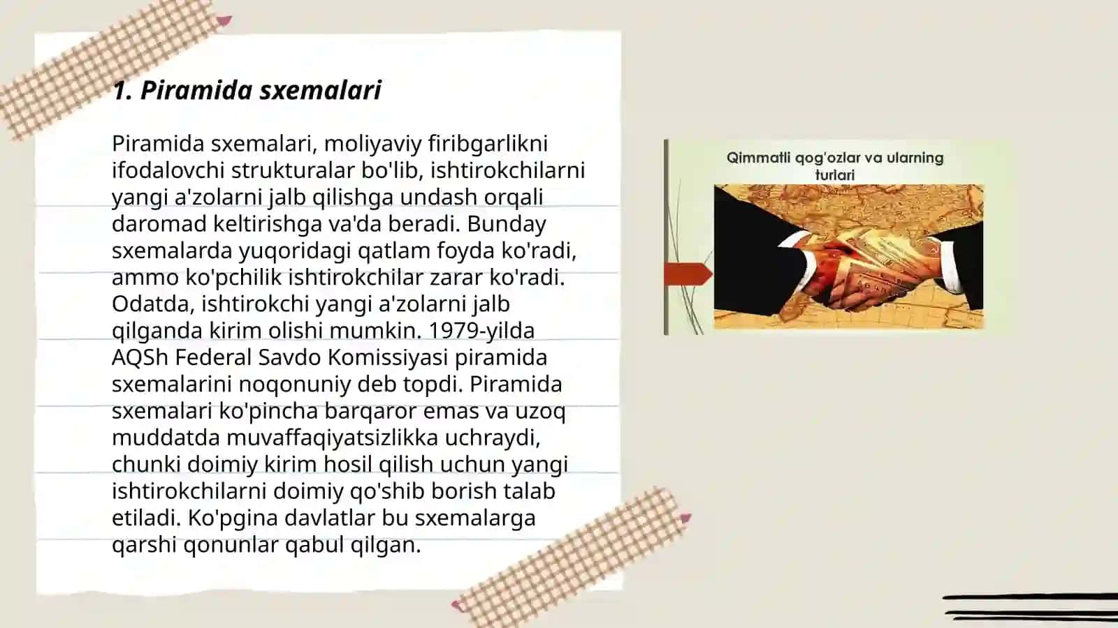 Piramida sxemalari 3