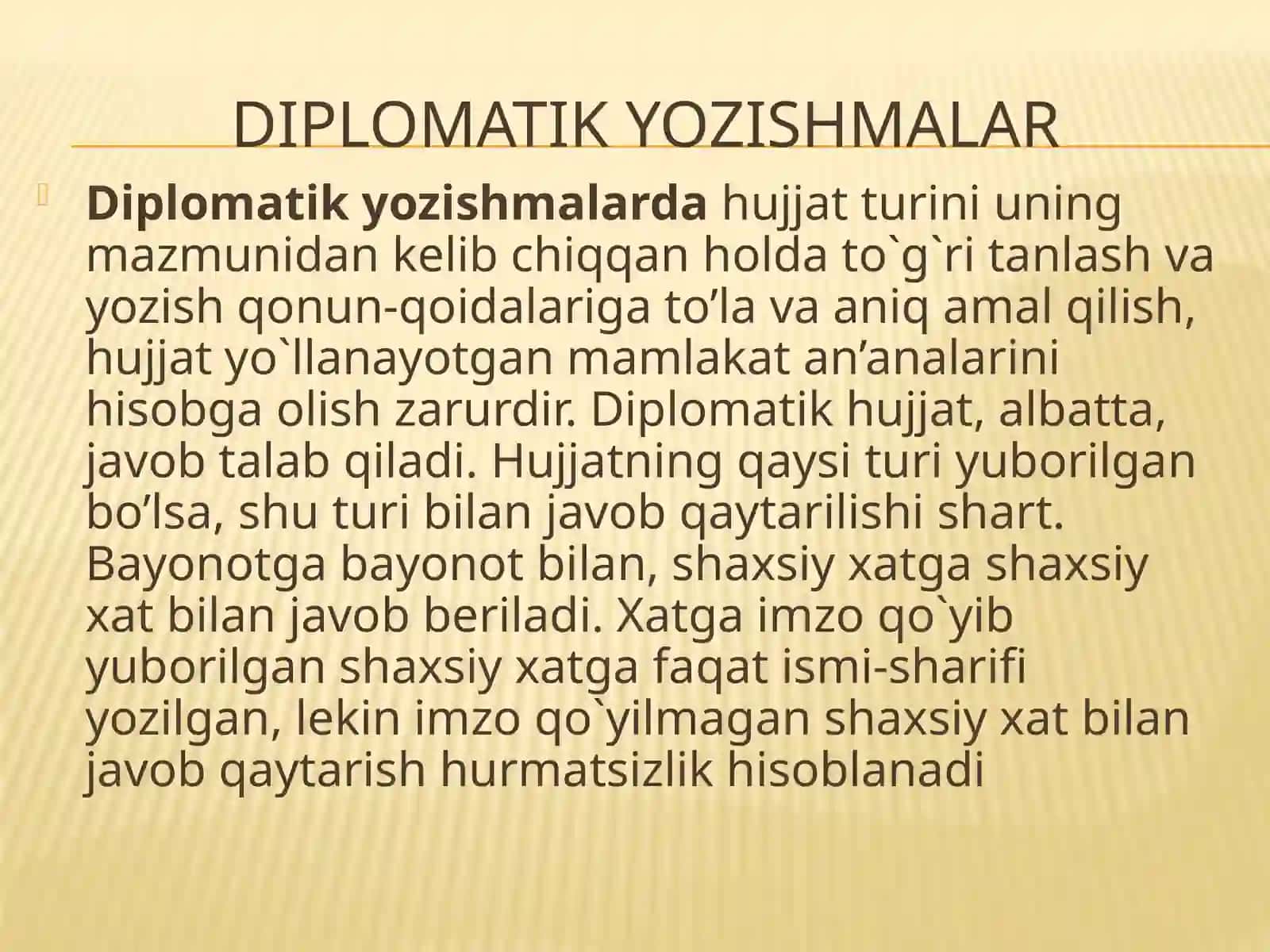Diplomatik yozishmalar 3