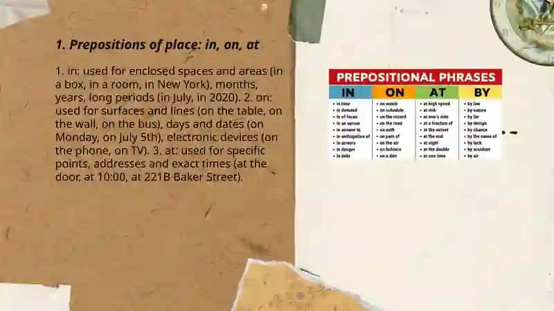 Place, movement and prepositional phrases 3