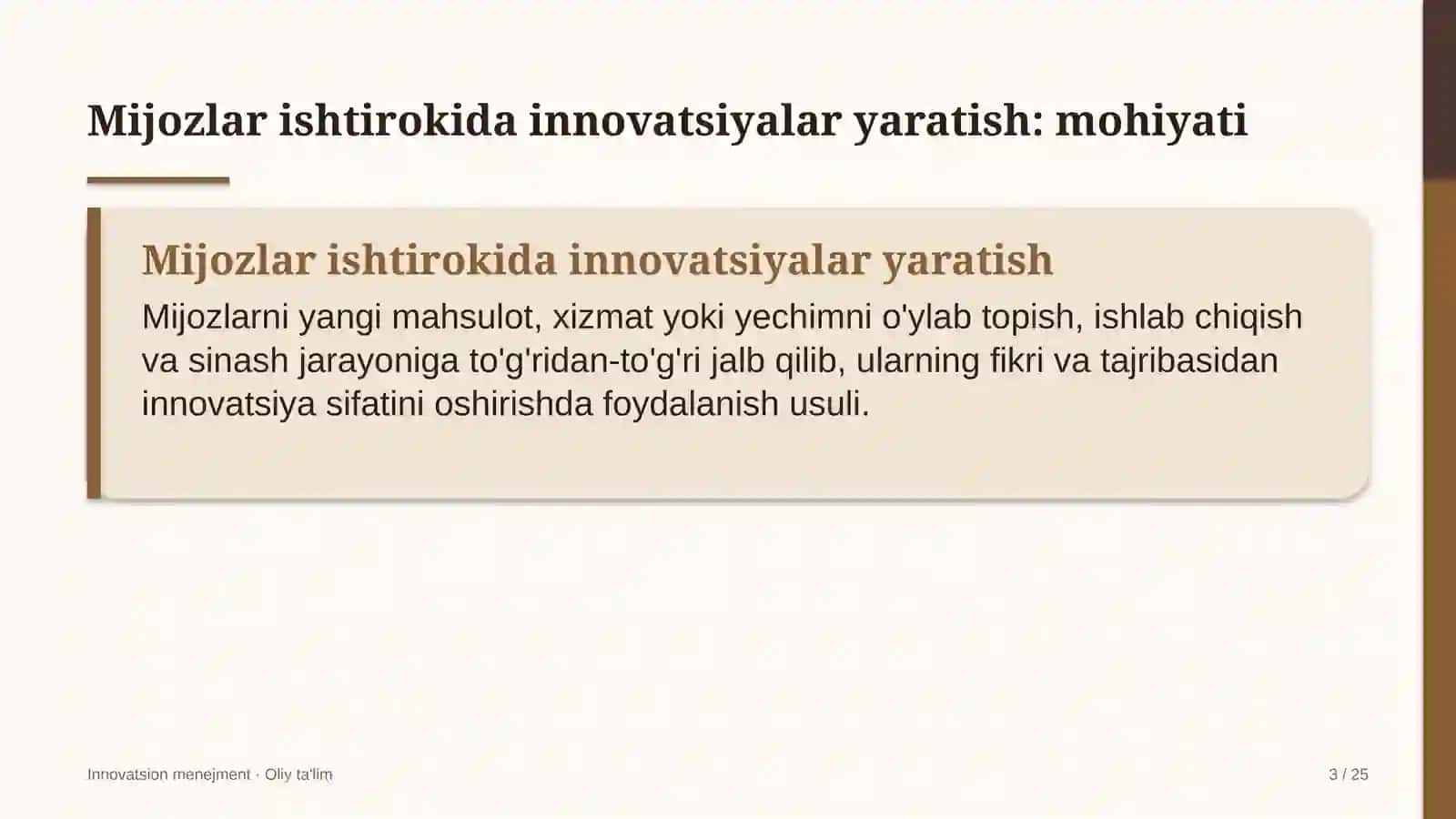 Koll-markazlarda mijozlar ishtirokida innovatsiyalar yaratish 3