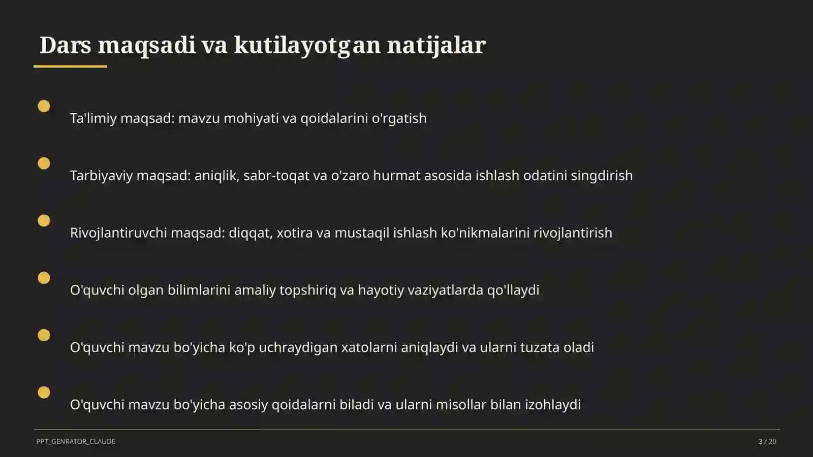 Ona tili va o'qish (1–4) — o'qituvchilar uchun 3
