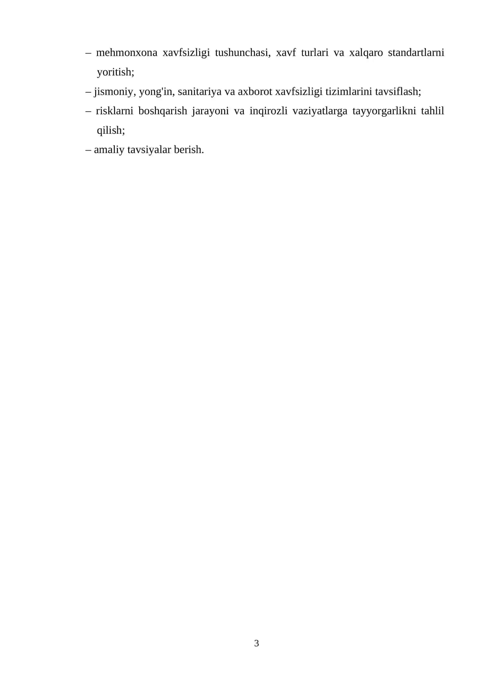 Xalqaro mehmonxonalarda xavfsizlik tizimlari (Security & Safety Management) va risklarni boshqarish 3