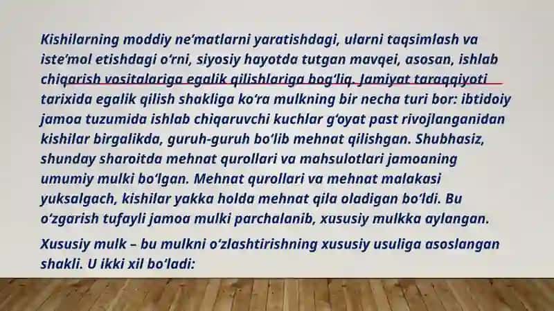 Mulkchilik munosabatlari 3