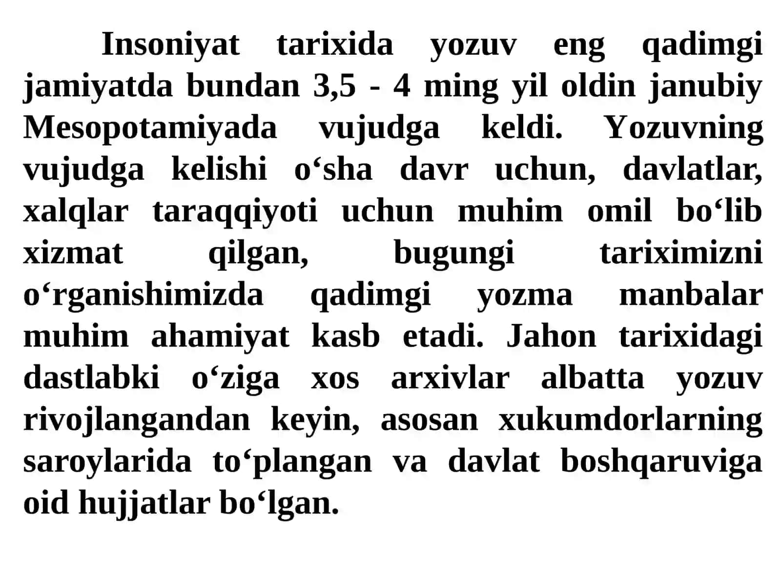 Qadimgi Sharq хo'jalik yozma manbalarini saroy omborxonalarida mujassamlashgan yozishmalari 3