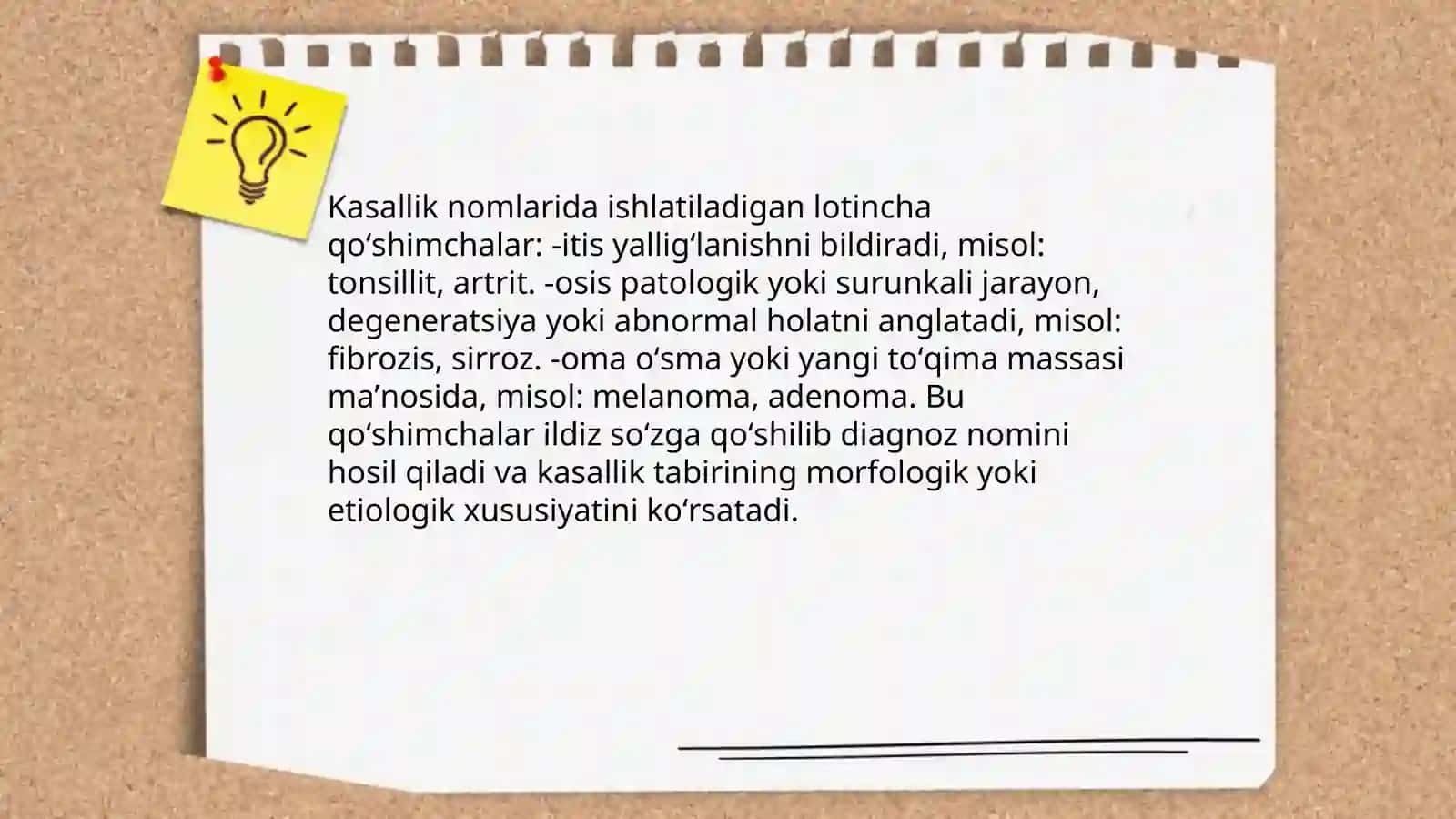 Kasallik nomlarining lotincha tuzilishi 3