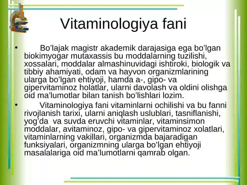 VITAMINLAR VA ULARNI ORGANIZM UCHUN AHAMIYATI 3