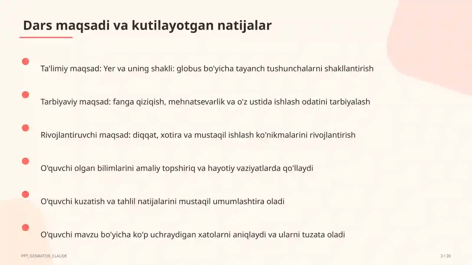 Tabiatshunoslik (1–4) — o'qituvchilar uchun 3
