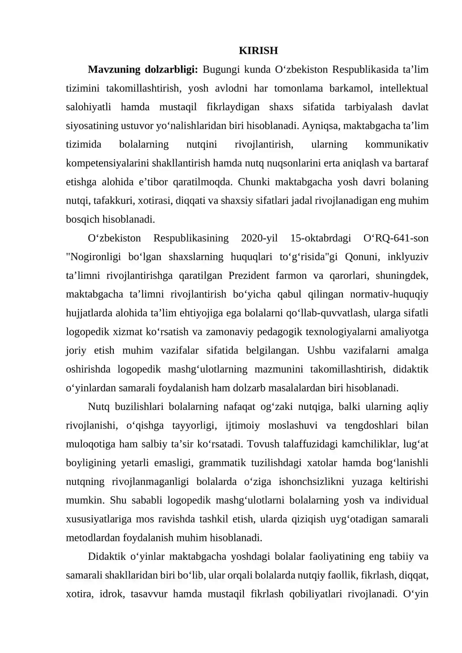 Logopedik mashgulotlarda didaktik o'yinlardan foydalanishning samaraligi 3