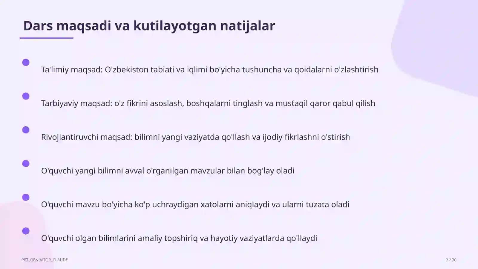 O'zbekiston tabiati va iqlimi (4-sinf) 3