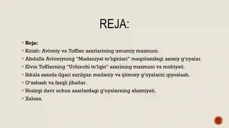 Avloniyning “Madaniyat to‘lqinlari” maqolasi va E.Tofflerning “Uchinchi to‘lqin” asarini qiyosiy tahlil etish 3