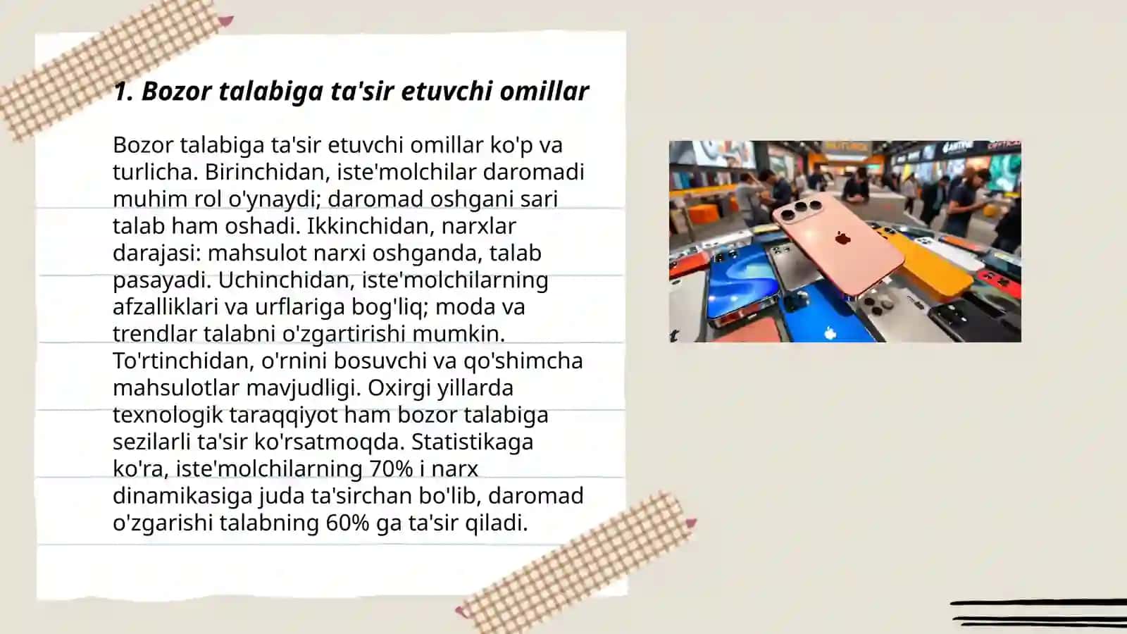 Bozor talabiga ta'sir etuvchi omillar 3