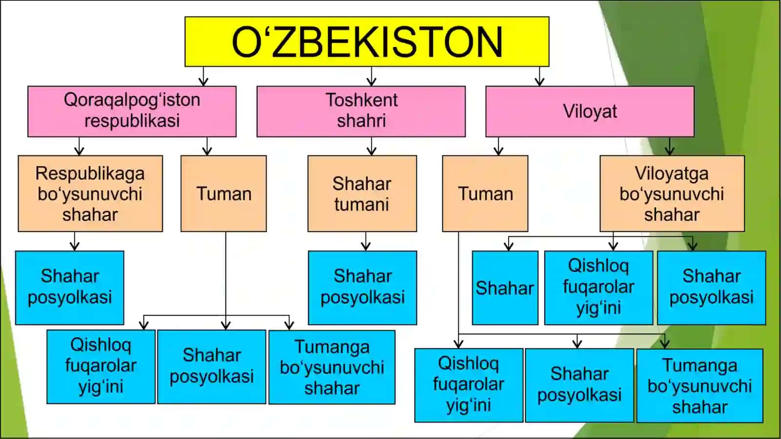 O’zbekiston Respublikasi ma’muriy-hududiy davlat tuzulishi 3
