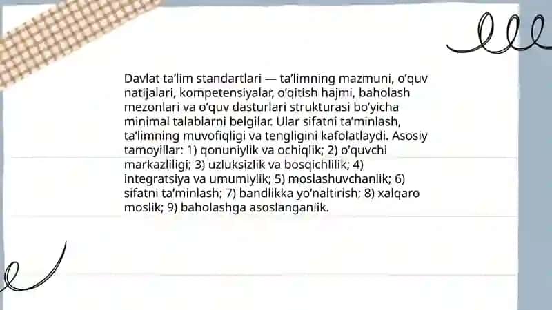 Davlat taʼlim standartlari 3