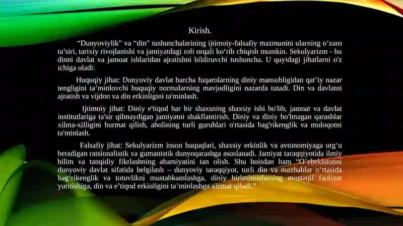 Jamiyathayotida dunyoviylik va diniylik munosibatlarini muammolari 3