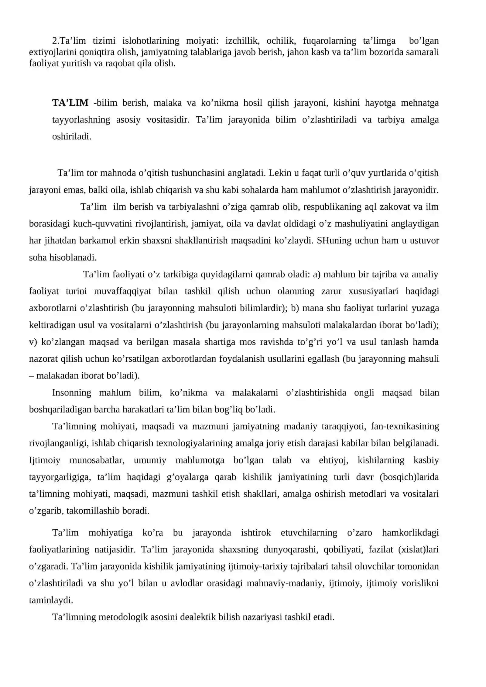 O’zbekiston Respublikasi kasbiy ta’limning rivojlanish bosichlari 3