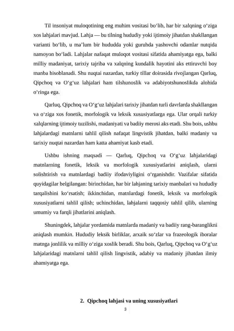 Qarluq, Qipchoq va o‘g‘uz lahjasidagi matnlar tahlili 3