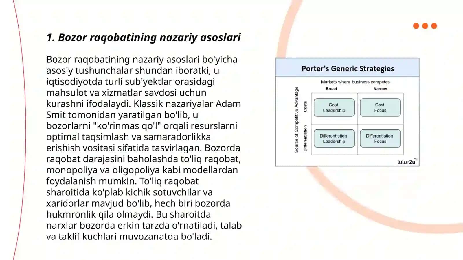 Bozor konyunkturasini organish raqobat tushunchasi 3