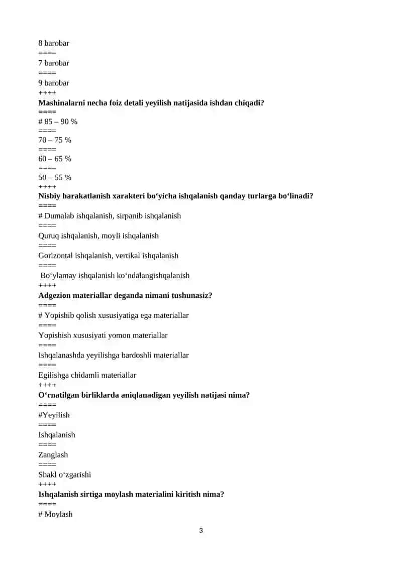Transport vositalari muhandisligi 3