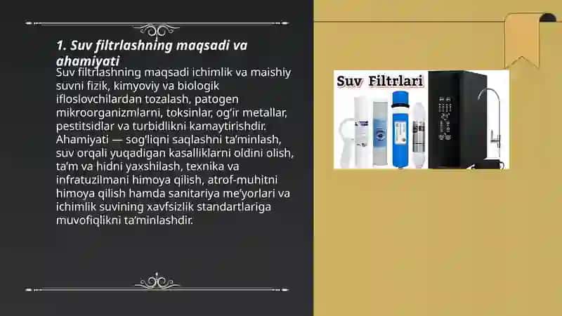 Suv filtrlash 3