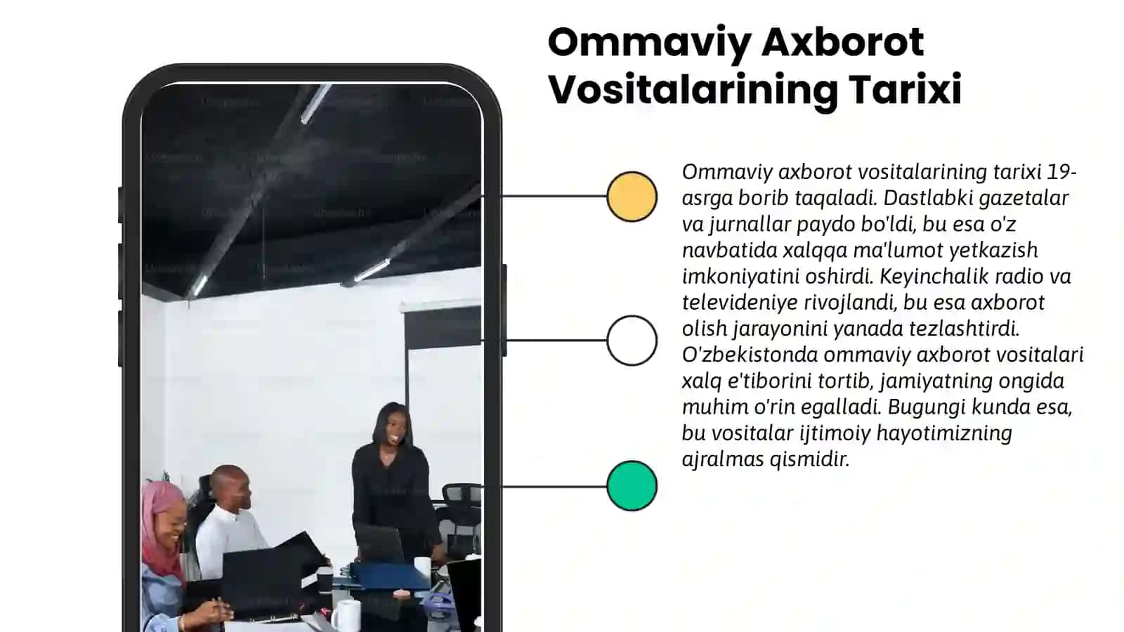 O’zbekistonda ommaviy axborot vositalarining rivojlanishi va jamiyatdagi o’rni 3