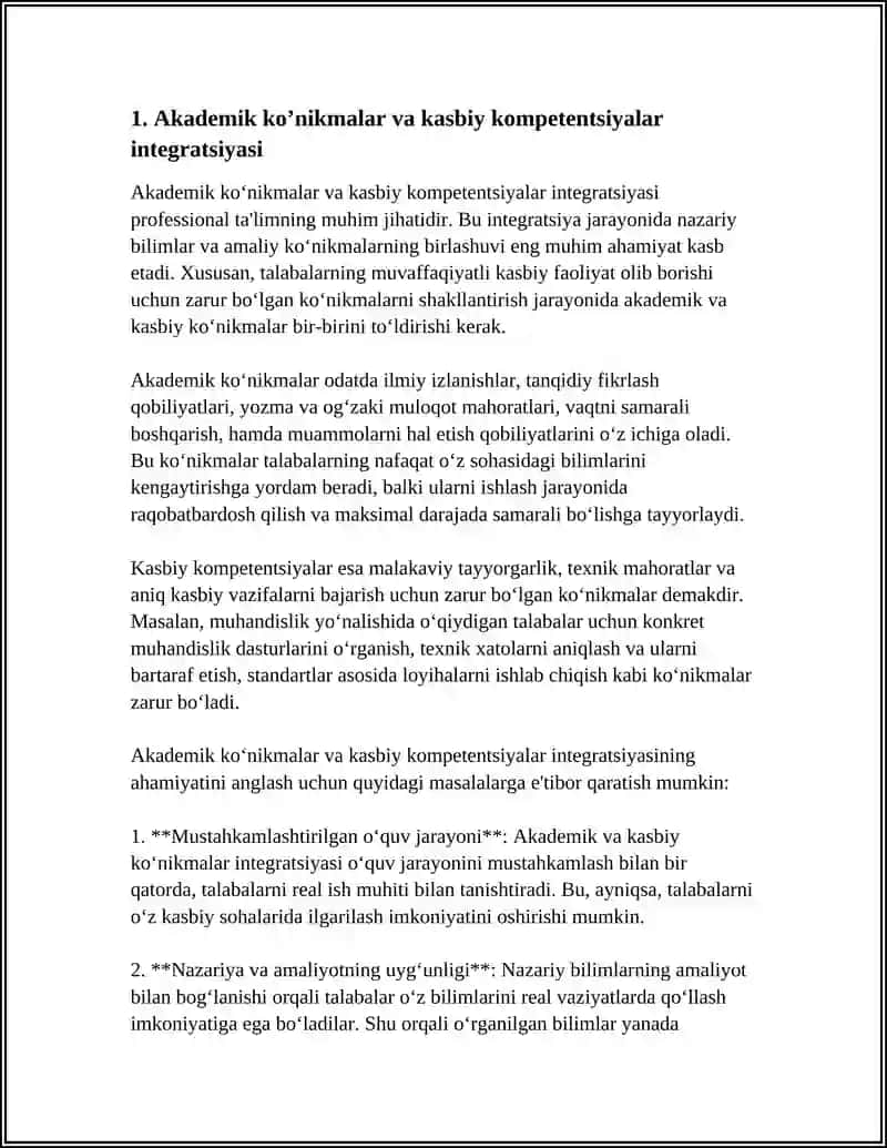 PROFESSIONAL TAʼLIMIDA AKADEMIK KOʻNIKMALARNING OʻRNI 3