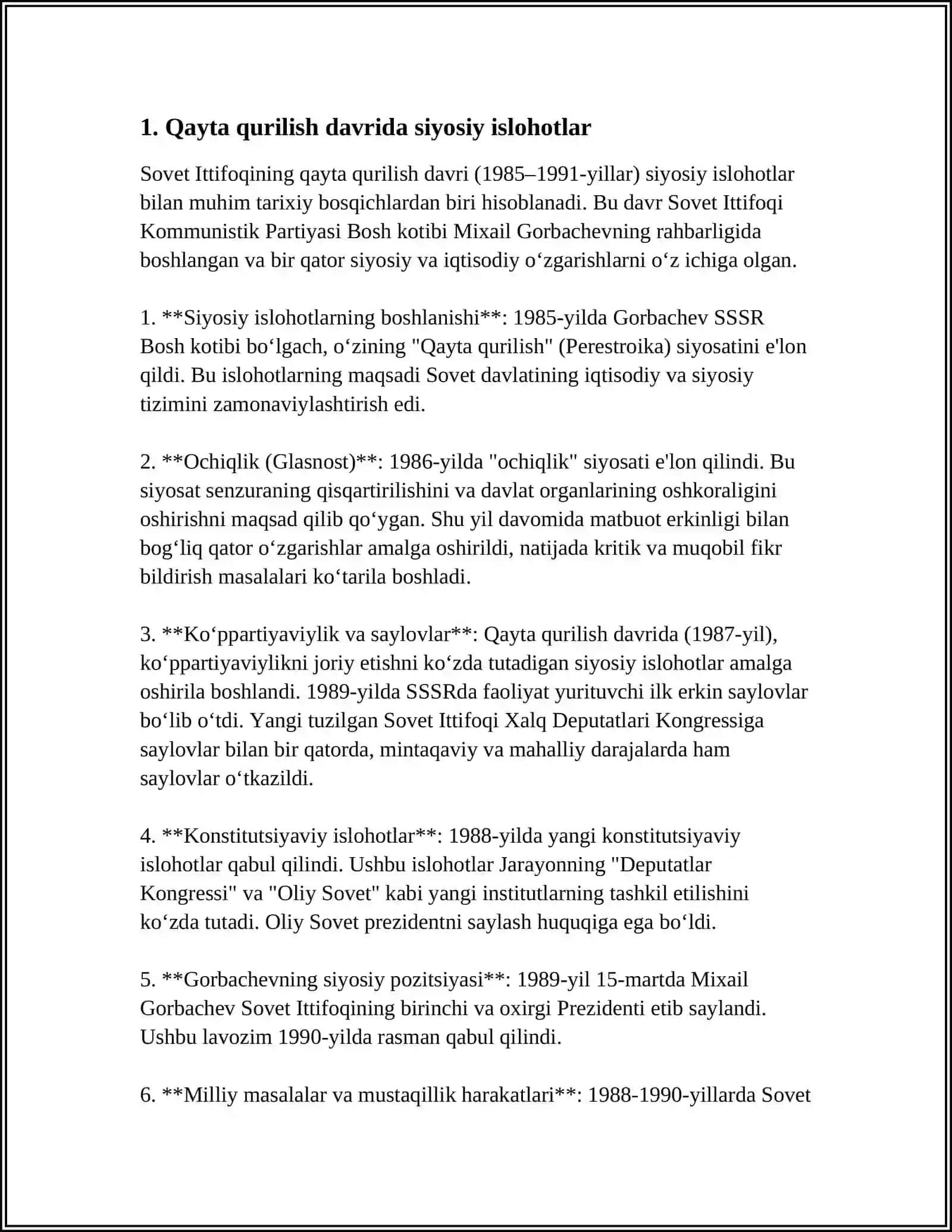 QAYTA QURILISH YILLARIDA O'ZBEKISTONDA IJTIMOIY-SIYOSIY VAZIYAT 3
