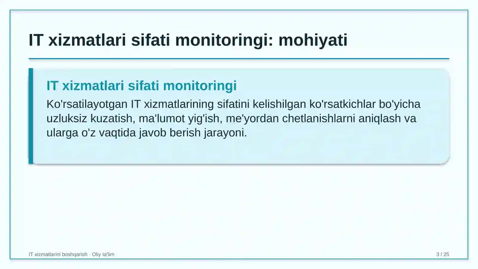 elektron hukumat tizimida axborot texnologiyalari xizmatlari sifatini monitoring qilish 6926 3