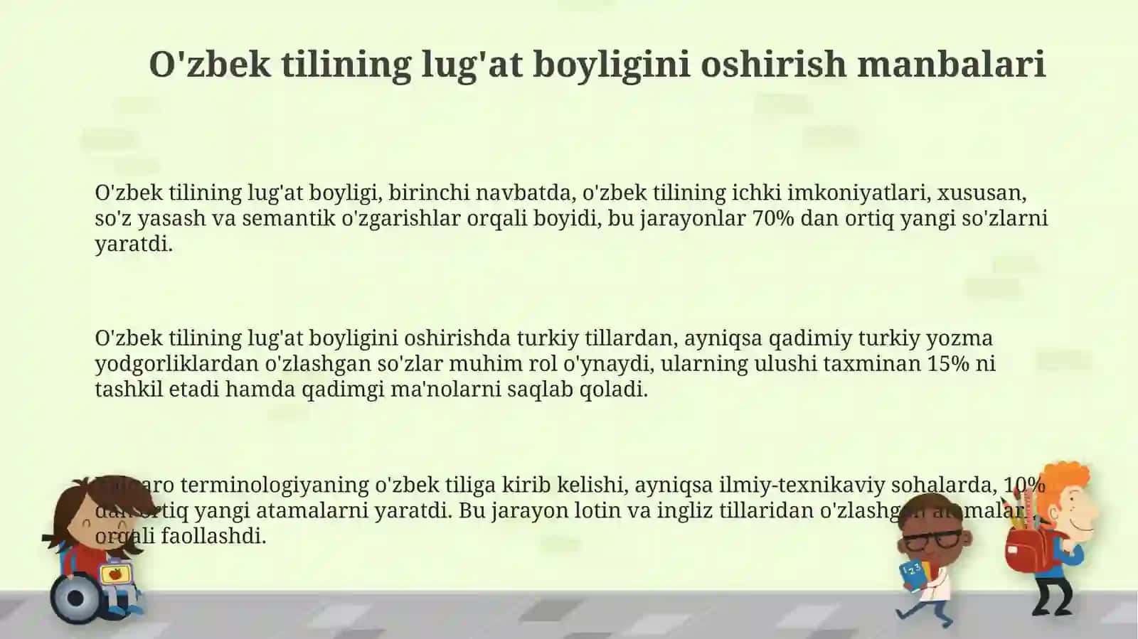 O‘zbek tili leksikasining boyish manbalari 3