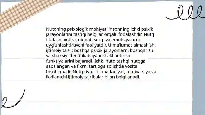 Nutq haqida tushuncha psixologiya 3