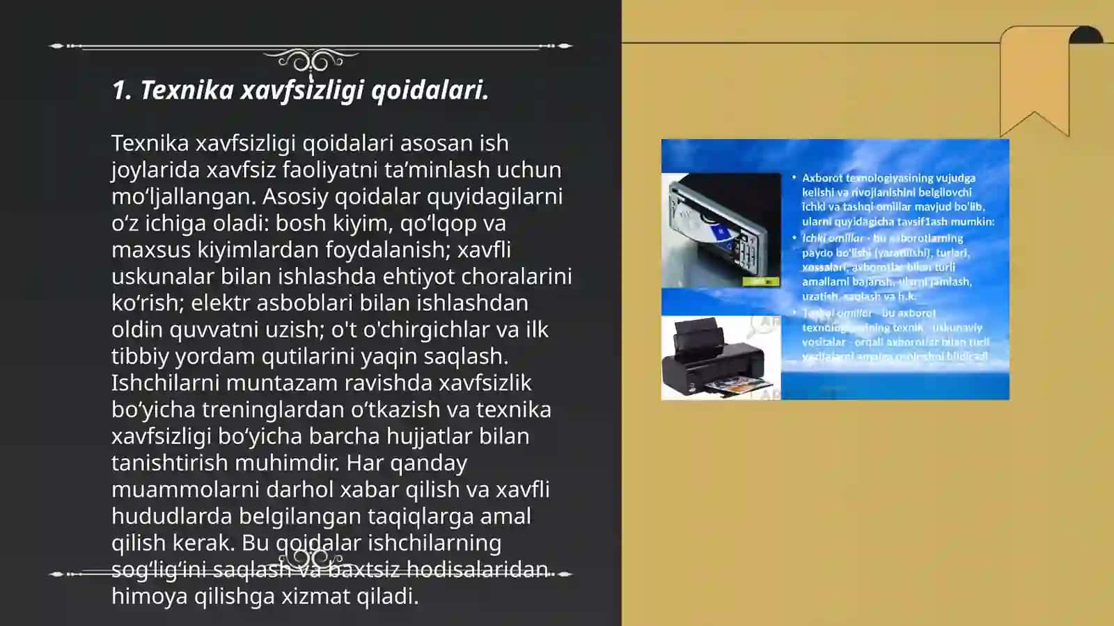 Texnika xavfsizligi qoidalari 3
