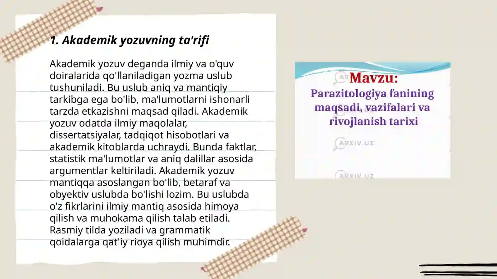 Akademik yozuvning mazmuni va vazifalari 3