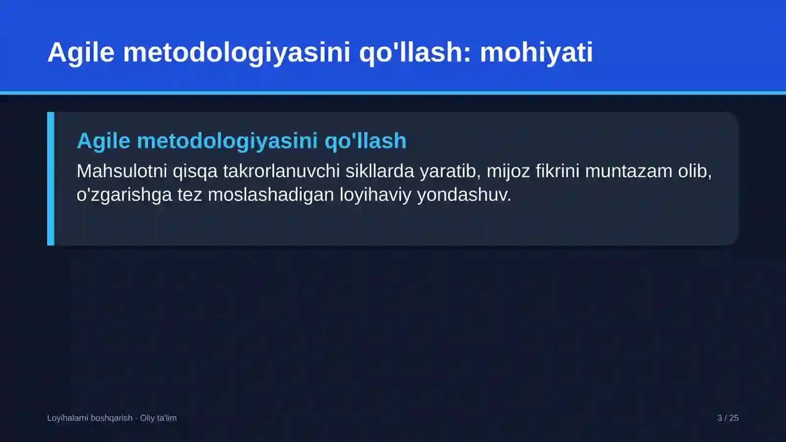 fuqarolik holati dalolatnomalarini yozish organlarida agile metodologiyasini qo'llash 4112 3