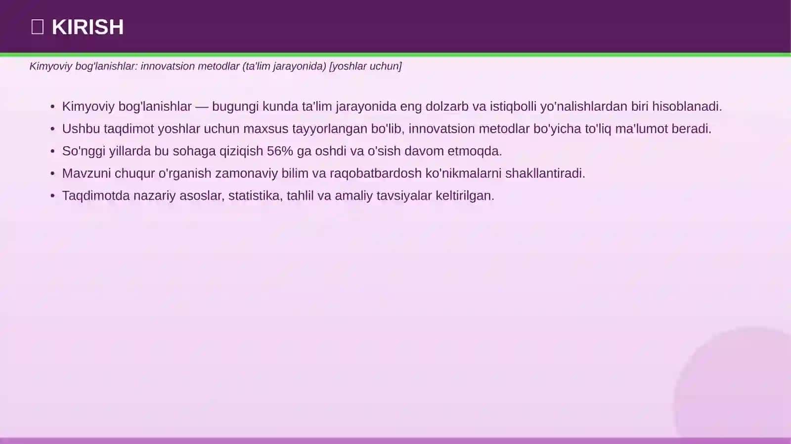 Kimyoviy bog'lanishlar: innovatsion metodlar (ta'lim jarayonida) [yoshlar uchun] 3