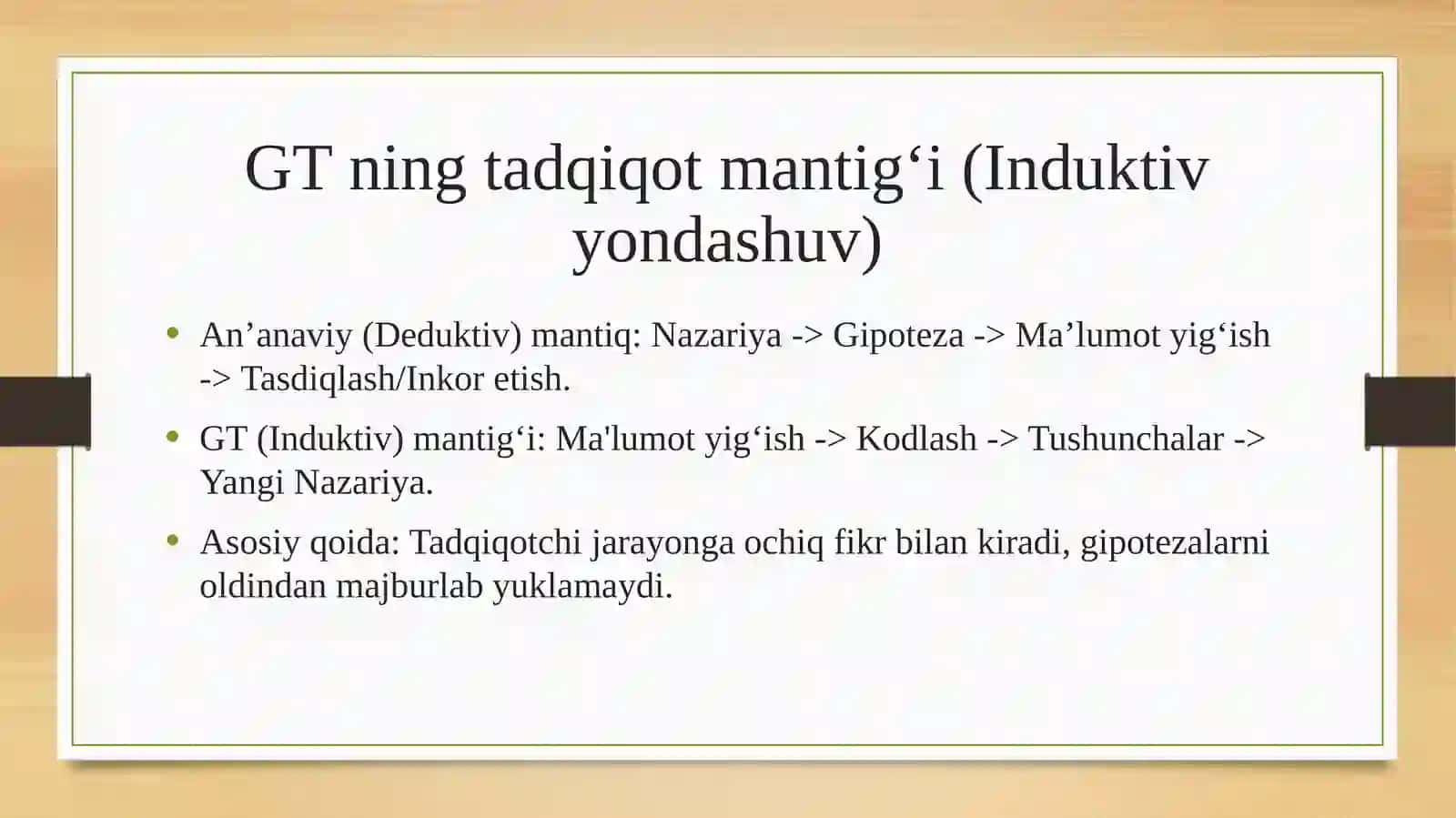 Grounded Theory:Tadqiqotmantig‘ivabosqichlari 3
