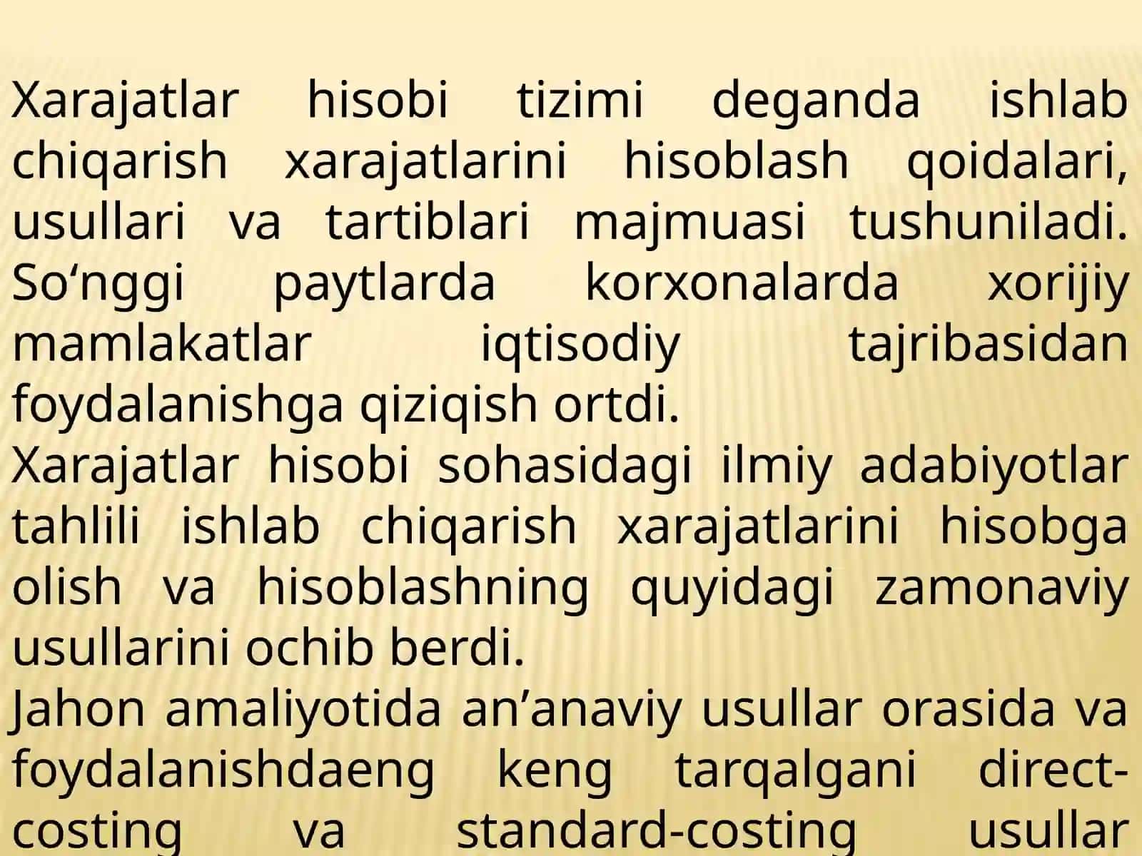 Yo‘l qurilish qiymat injiniring sohasi bo‘yicha smeta hisobining harajatlar tarkibi va tizimi 3
