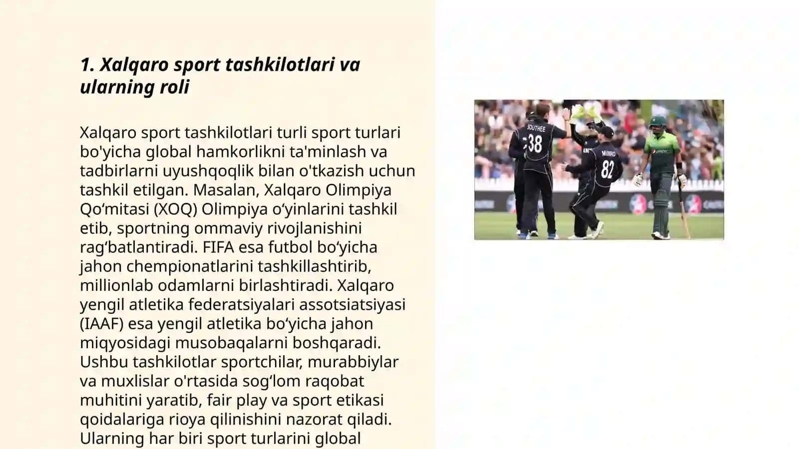 Xalqaro sport harakatining rivojlanishi 3