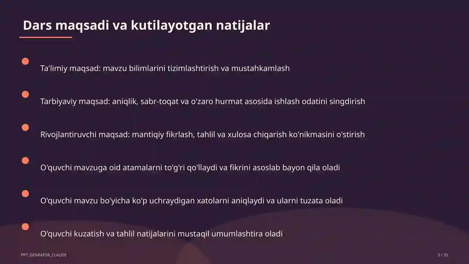 Geografiya (5–11) — takrorlash darsi uchun 3