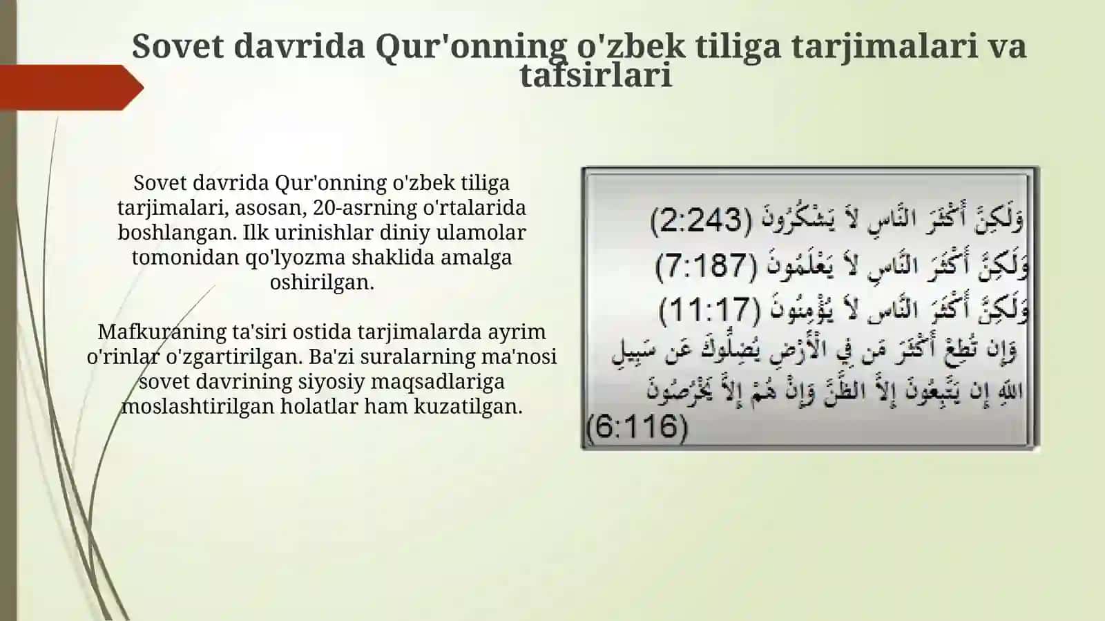 Mustagillik yillarida Qur'onning o'zbek tiliga tarjima qilinishi va tatsirlari haqida 3