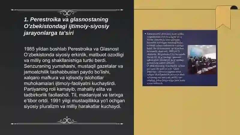 Mustaqillikkka erishish arafasida O'zbekistondagi ijtimoiy-siyosiy jarayonlar 3